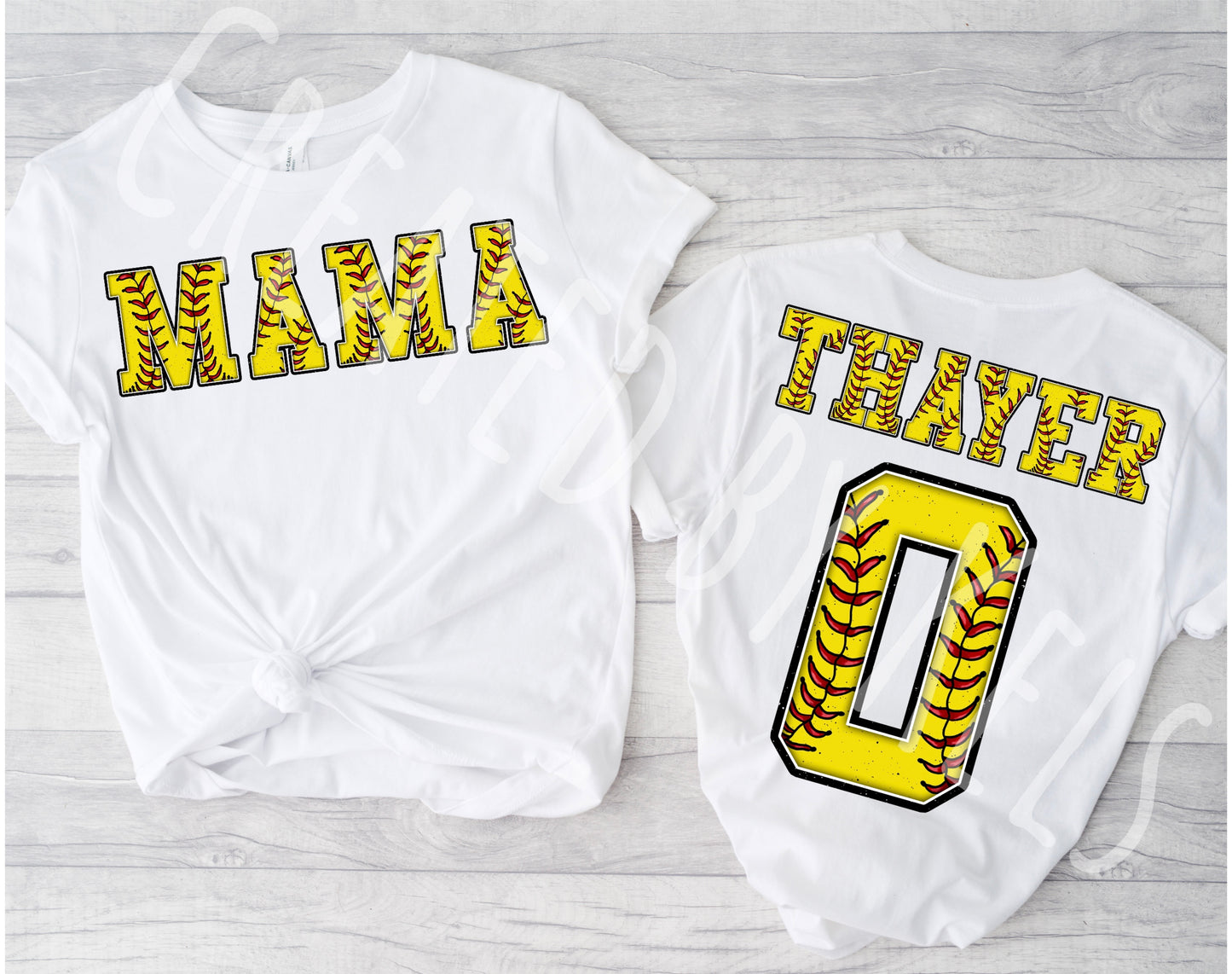 CUSTOM softball mama w/ name and number