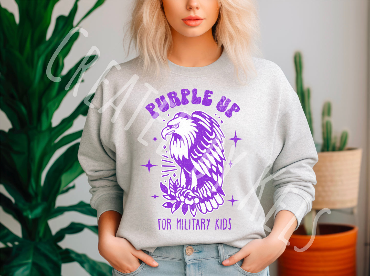 Purple up eagle- vintage