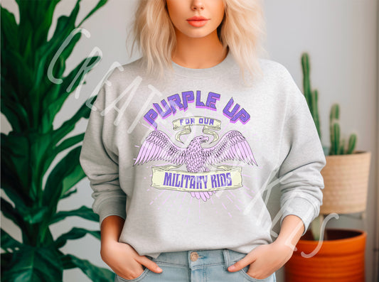 Purple up eagle wings open- vintage