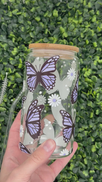 RTS Purple butterfly Libby glass